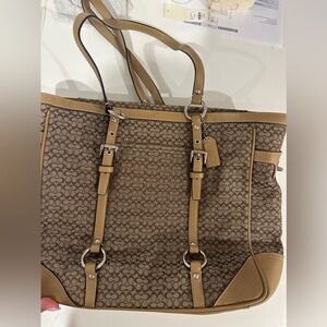 Brown coach purse